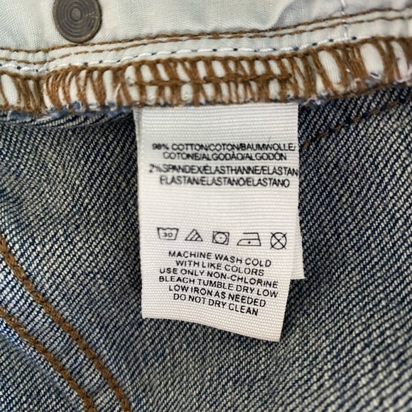 Free People Denim Dark Wash Jean Skirt Size 6 - Picture 4 of 4